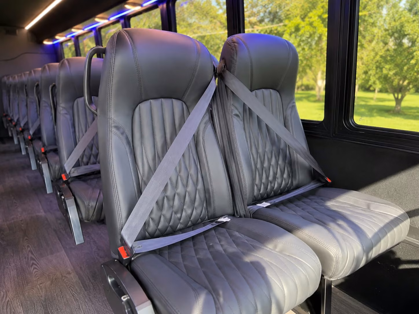 15 passenger minibus interior